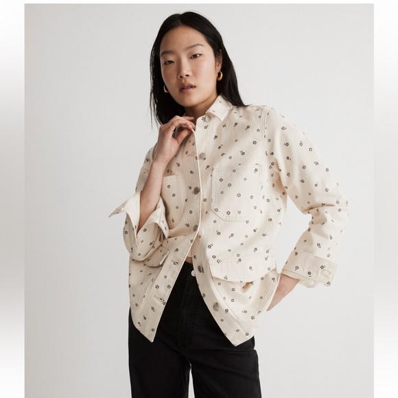 Madewell Jackets & Blazers - MADEWELL Denim Chore Coat in Daisy Drizzle M